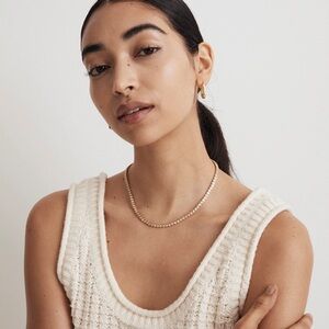 Madewell The Tennis Collection Bezel Set Crystal Necklace EUC